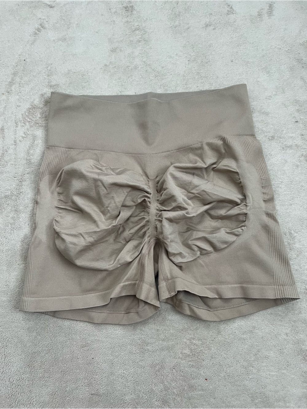 Beige High-waisted Shorts
